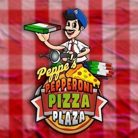 Enjoy Peppe’s Pepperoni Pizza Plaza by Pragmatic Play – logo hosted on tikitakascasino.com